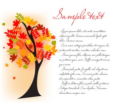 Beautiful autumn tree vector illustration