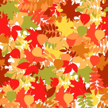 A seamless leaf pattern vector background.