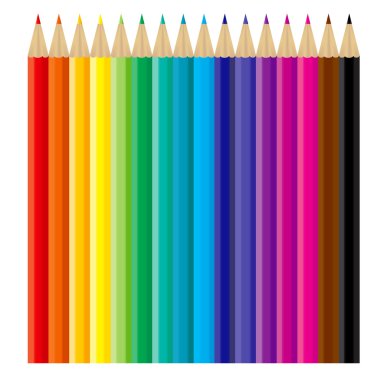 Colored pencils vector illustration clipart