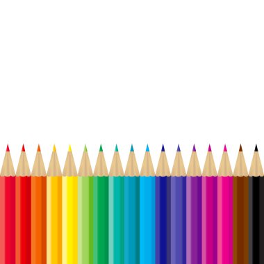 Colored pencils vector illustration clipart