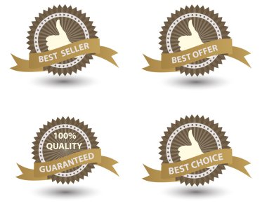  Best Seller label with red ribbon.