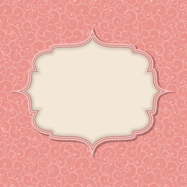 Frame in retro vintage seamless background illustration