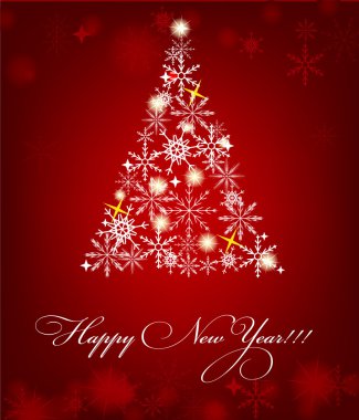 2013 yılbaşı kartpostalı. Vektör illüstrasyonu