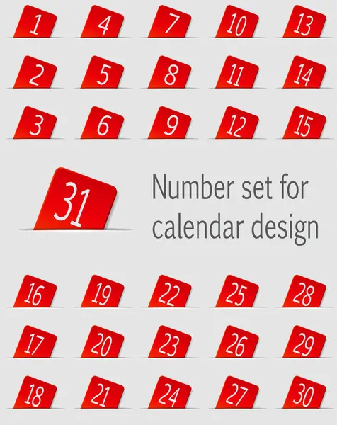 stock image Set of calendar icons with numbers. Vector illustration