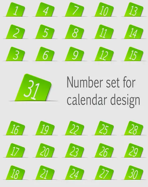 Stock image Set of calendar icons with numbers. Vector illustration