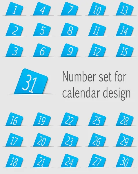 stock image Set of calendar icons with numbers. Vector illustration