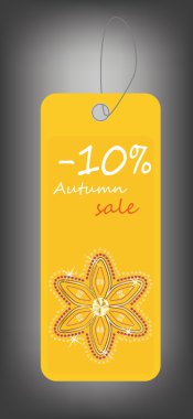 Autumn sale price tags. Vector illustration