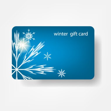 Beautiful winter gift card, vector illustration.