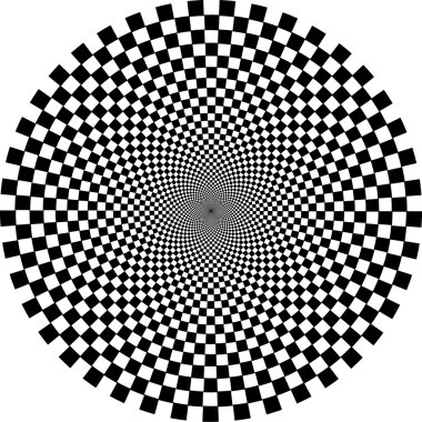 Black and white hypnotic background.