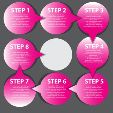 renkli dairesel afiş farklı b oklarla kavramı