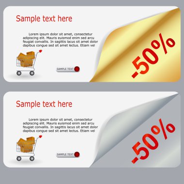 Sale banner with place for your text illustration