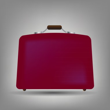 Blue suitcase icon illustration