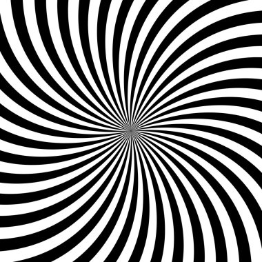 Black and white hypnotic background illustration