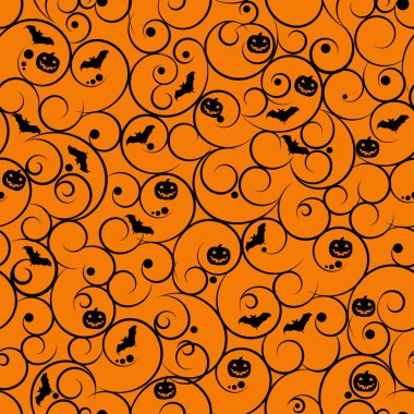 Halloween seamless pattern background illustration