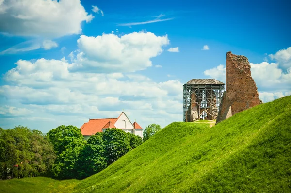 stock image Castle ruins during renovation