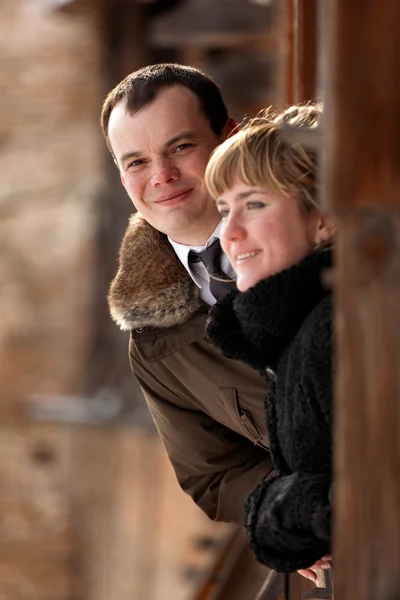 Ritratto di una giovane coppia felice — Foto Stock