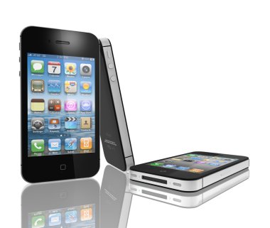 IPhone 4s with the faster dual-core A5 chip. clipart