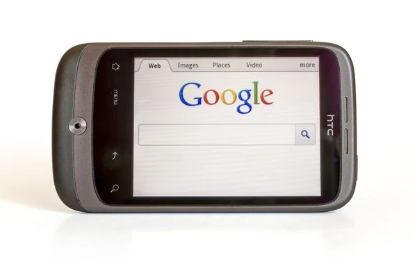 HTC mostrando google — Foto de Stock