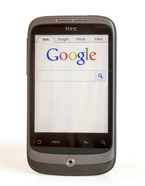 HTC mostrando google — Foto de Stock