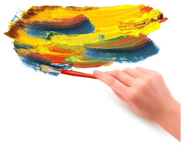 Fond couleur abstrait avec illustration vectorielle à la main — Image vectorielle