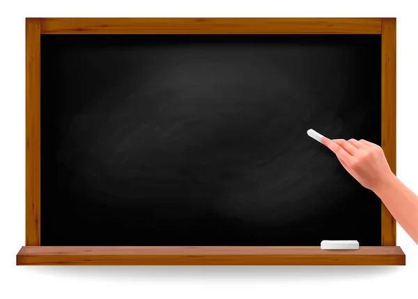 Hand writing on a blackboard. — Stock Vector