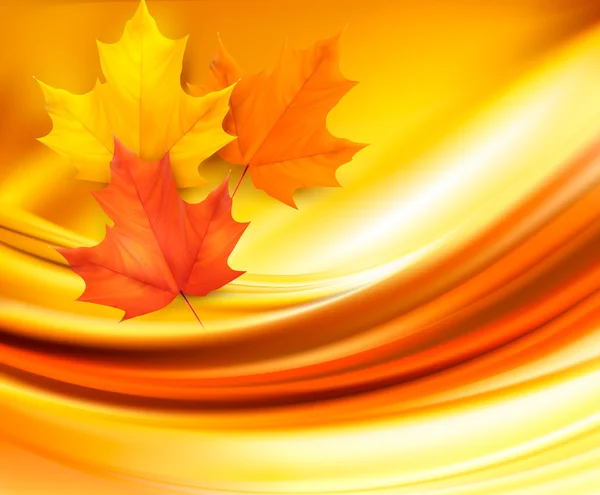Hösten bakgrund med löv — Stock vektor