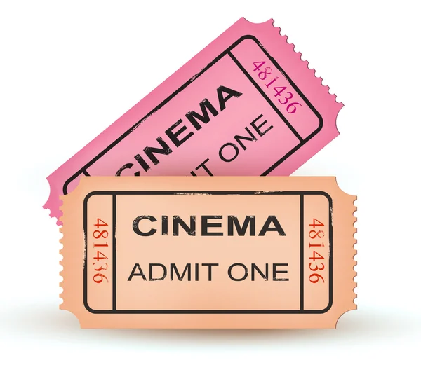 Due biglietti del cinema — Vettoriale Stock