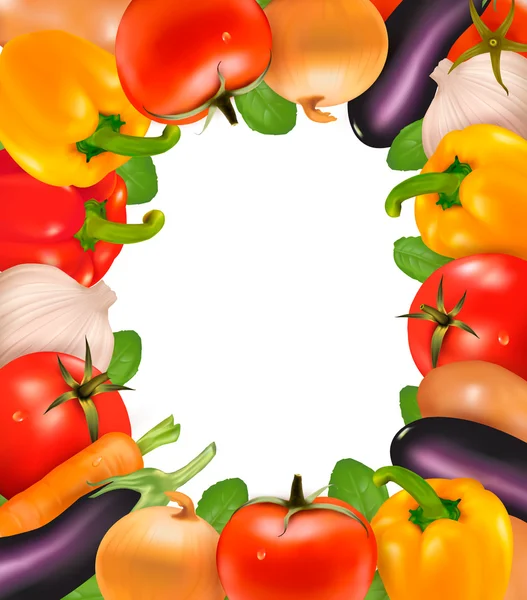 Frame made of vegetables — Stock Vector