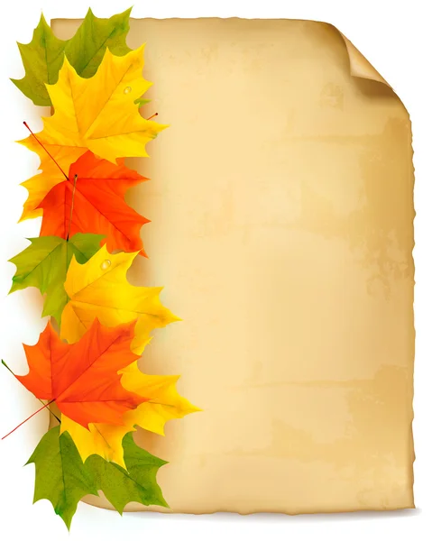 stock vector Autumn background with leaves