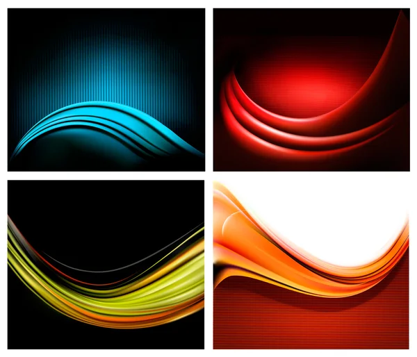 Set of business elegant colorful abstract backgrounds — Stock Vector