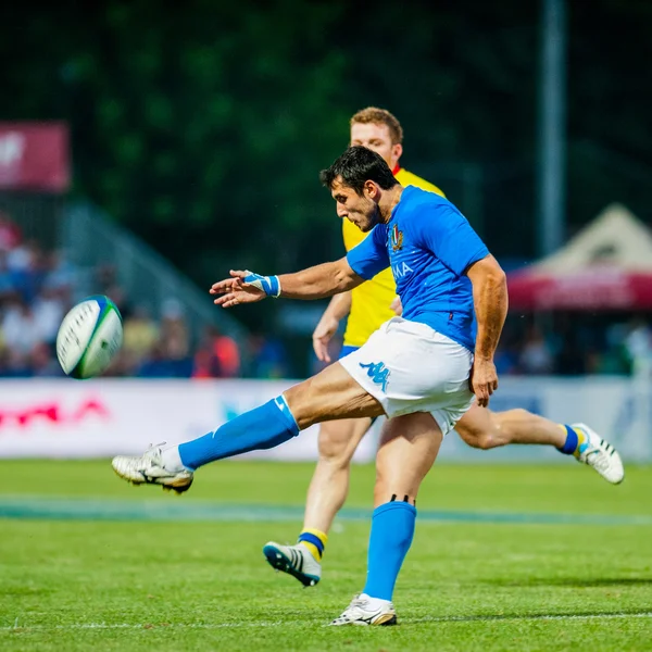 Niet-geïdentificeerde rugbyspelers — Stockfoto