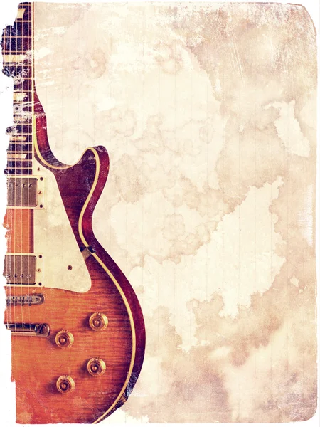 Guitarra sobre fondo grunge — Foto de Stock