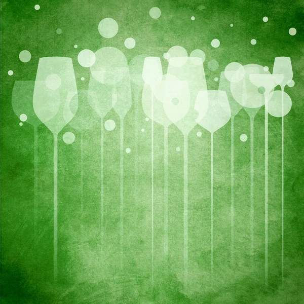 Bicchieri da partito verde — Foto Stock