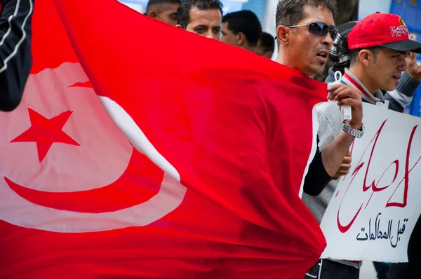 튀니지에서 항의 — 스톡 사진
