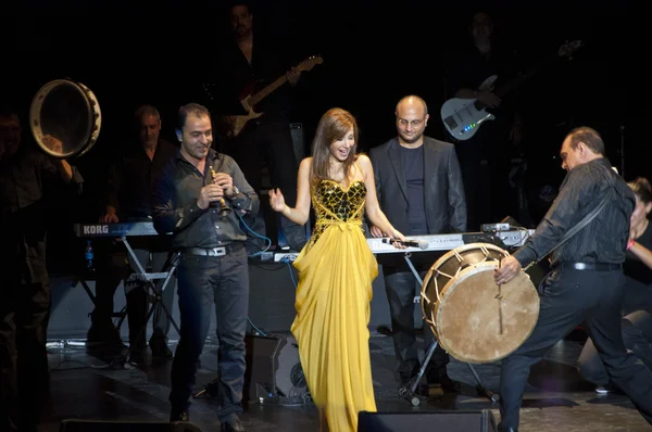 Concierto de Nancy Ajram en Estambul — Foto de Stock