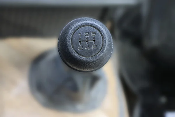 stock image Stick shift with a black head inside auto