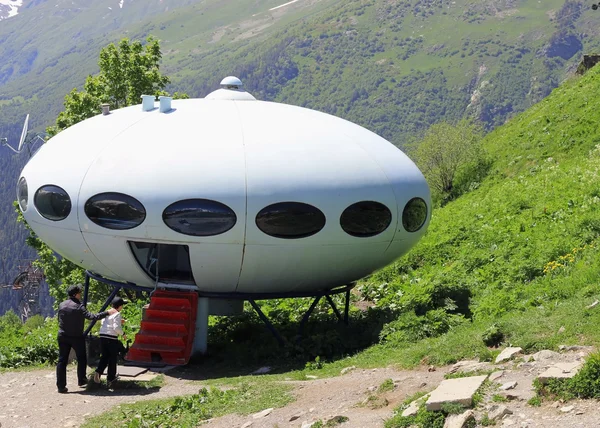 Stock image around UFO the landing between caucasus mountains