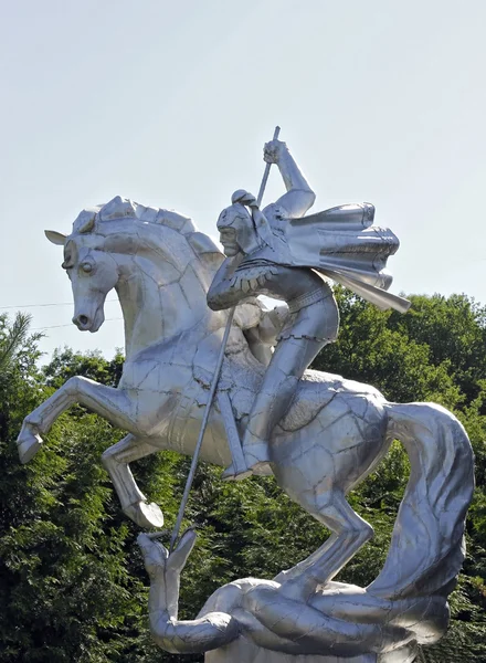 Svatý george na koňské vítězství zla — Stock fotografie