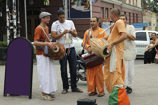 Hare Krishna Hare Rama on the streets — Stock Photo, Image