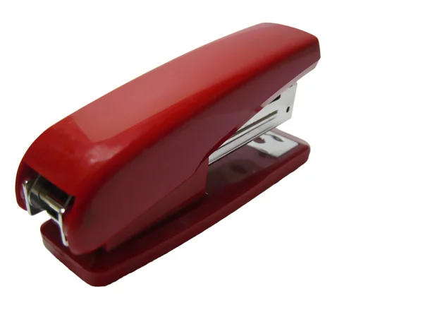 Engrapadora roja aislada sobre fondo blanco —  Fotos de Stock