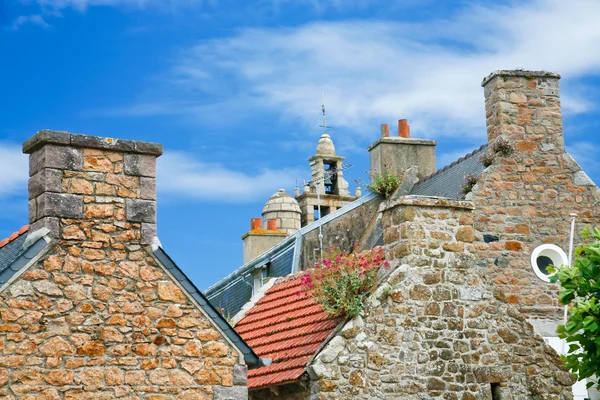 Stenen huizen in Bretagne — Stockfoto