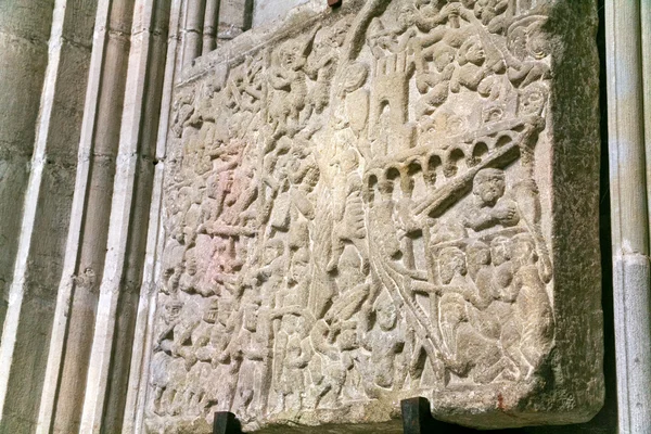 Średniowieczne relief przedstawiający Oblężenie carcassonne — Zdjęcie stockowe