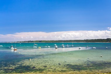 Ebb deniz suyu Brittany