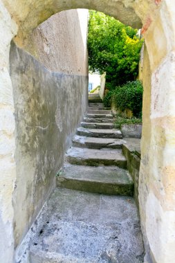 Arch and old stone step clipart