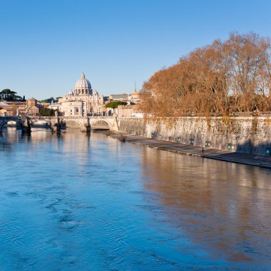 st peter Bazilikası görünümü, Roma'da sonbahar