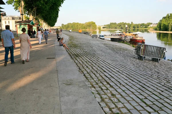 stock image Urban quay in Orleans city, France