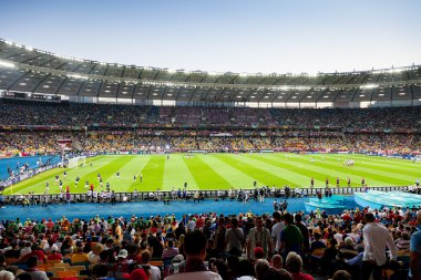 View of Kyiv's Olympic Stadium clipart