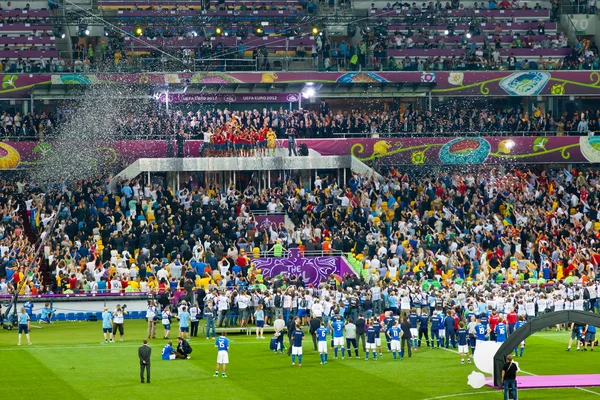 Final football game of UEFA EURO 2012 — Stock Photo, Image