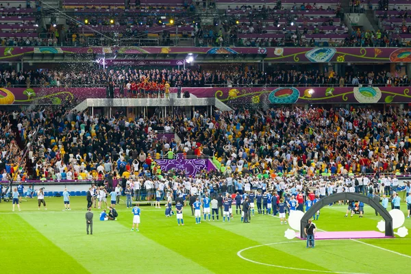 Végleges labdarúgó játék az Uefa Euro 2012 — Stock Fotó