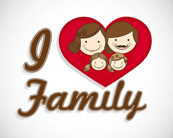 Kocham rodzinę — Wektor stockowy